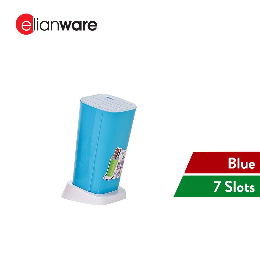 Elianware Durable Plastic 7 Slots Block Knife Holder
