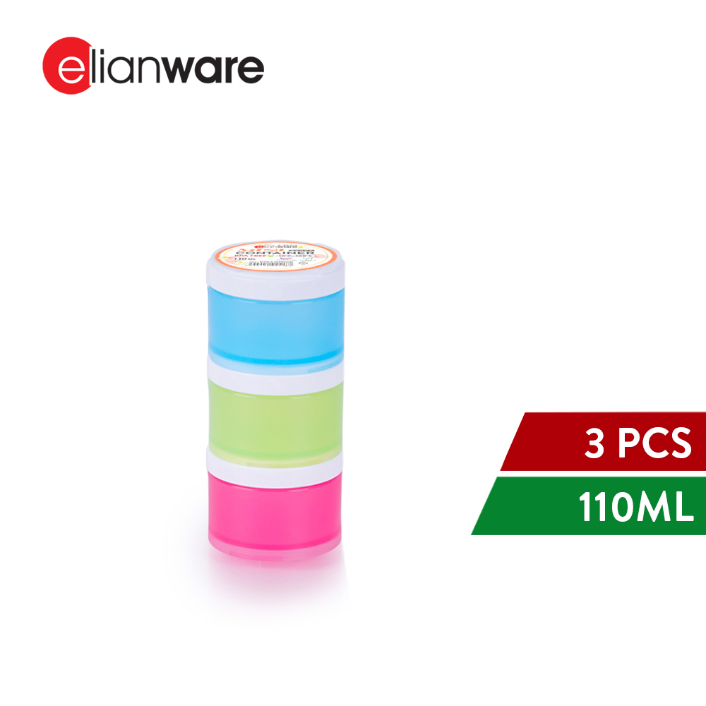 Elianware [2 in 1] Protein Powder Container Shaker Bottle Blender with Mixing Ball (530ml)