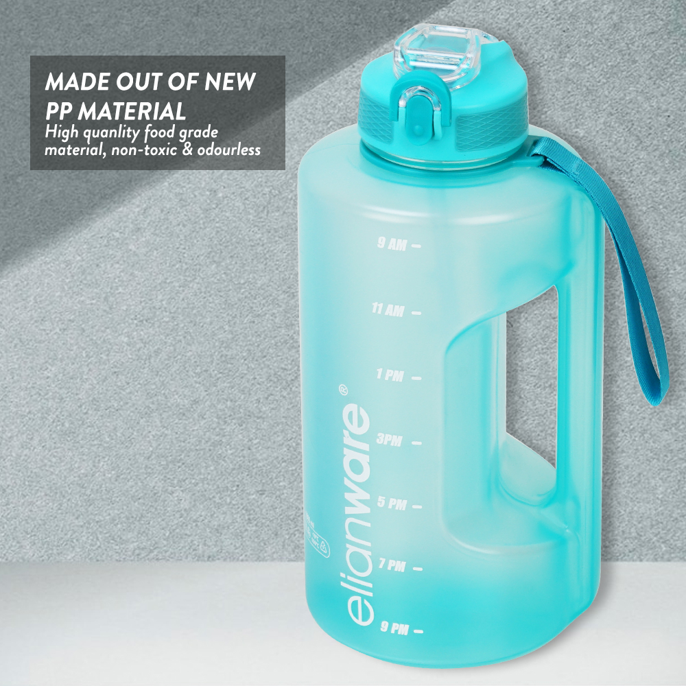 Elianware 1800ml BPA Free Handle Big Volume Water Bottle Sport Outdoor Botol Tumbler with Straw