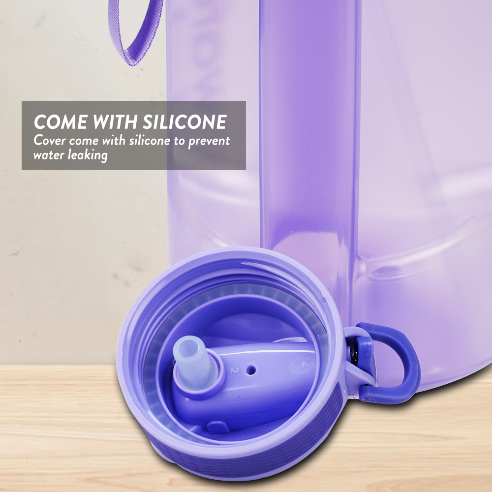 Elianware 1800ml BPA Free Handle Big Volume Water Bottle Sport Outdoor Botol Tumbler with Straw