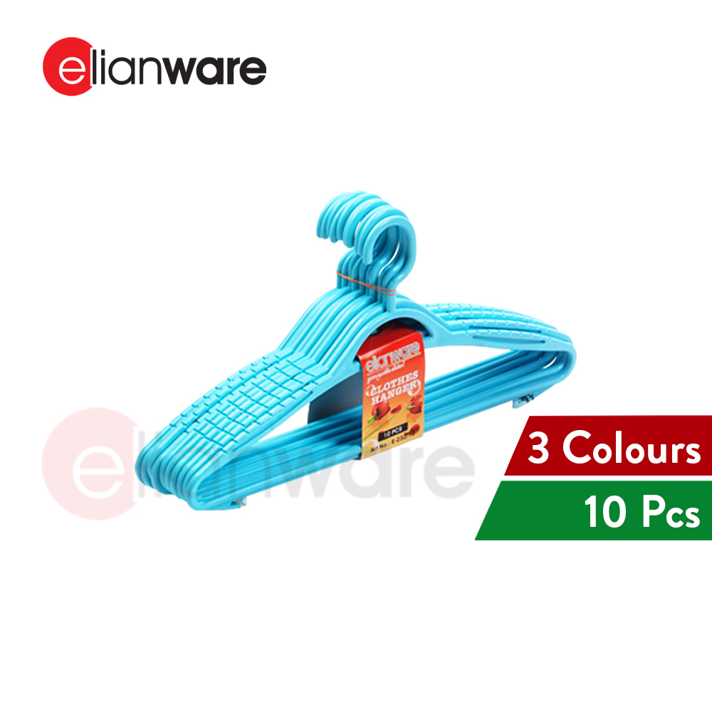 Elianware 10PCS Hanger Baju Anti-Slip Cothes Hanger Kurung