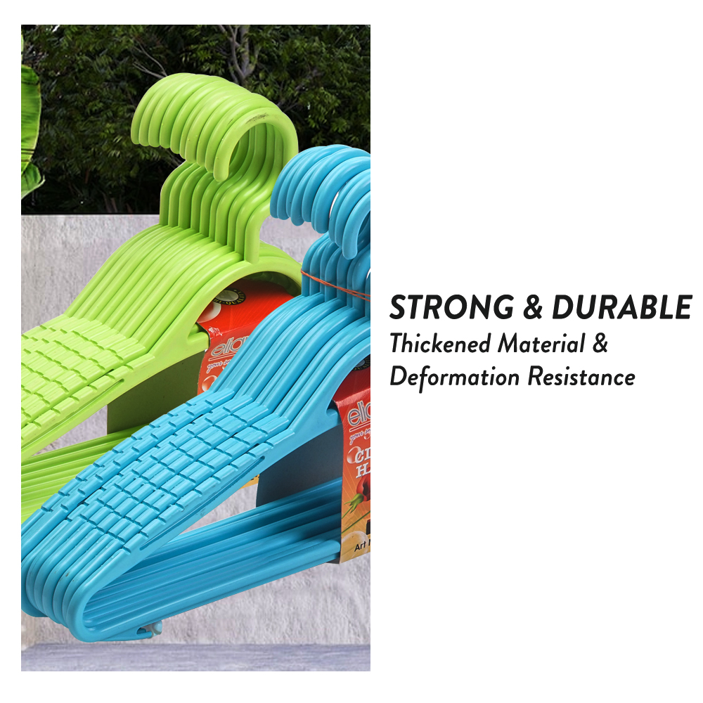 Elianware 10PCS Hanger Baju Anti-Slip Cothes Hanger Kurung