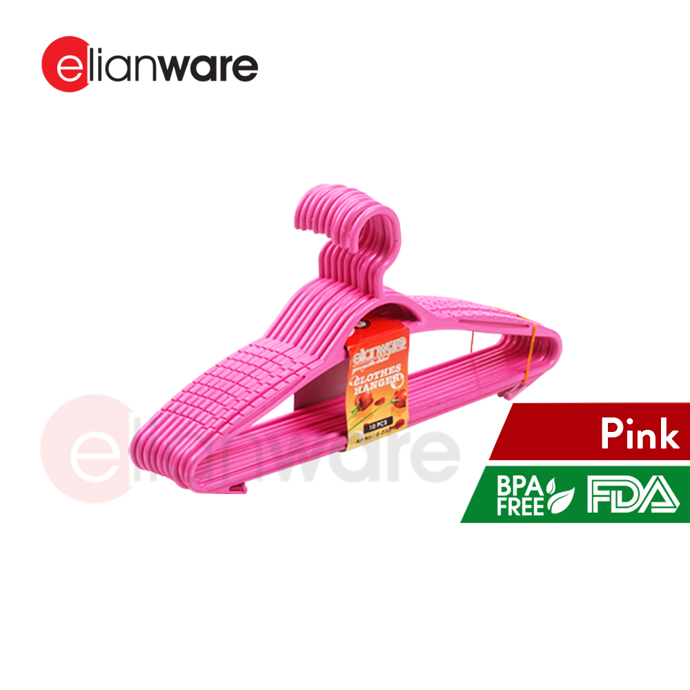 Elianware 10PCS Hanger Baju Anti-Slip Cothes Hanger Kurung