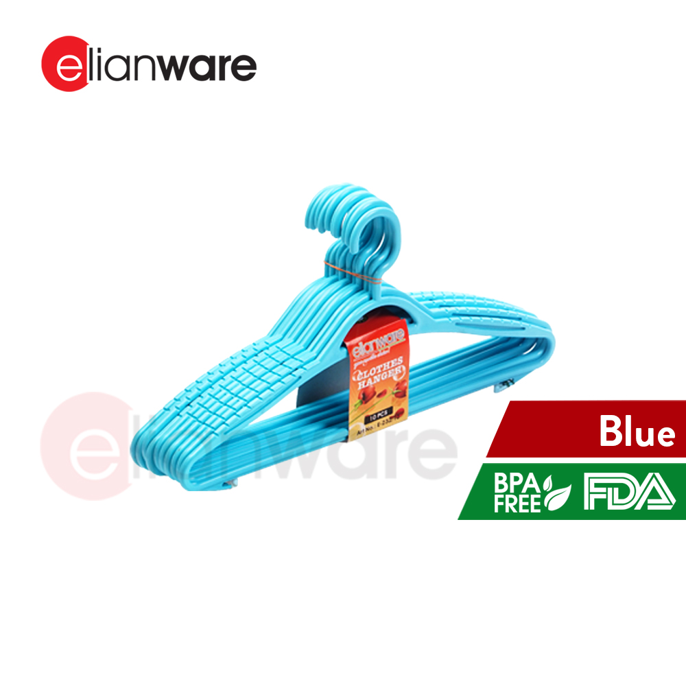 Elianware 10PCS Hanger Baju Anti-Slip Cothes Hanger Kurung