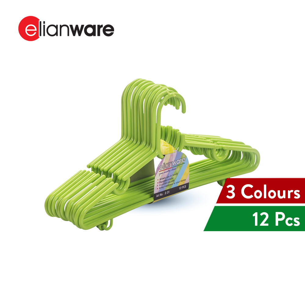Elianware 12PCS Kids Hanger Baju Penyangkut Tudung with Side Hook