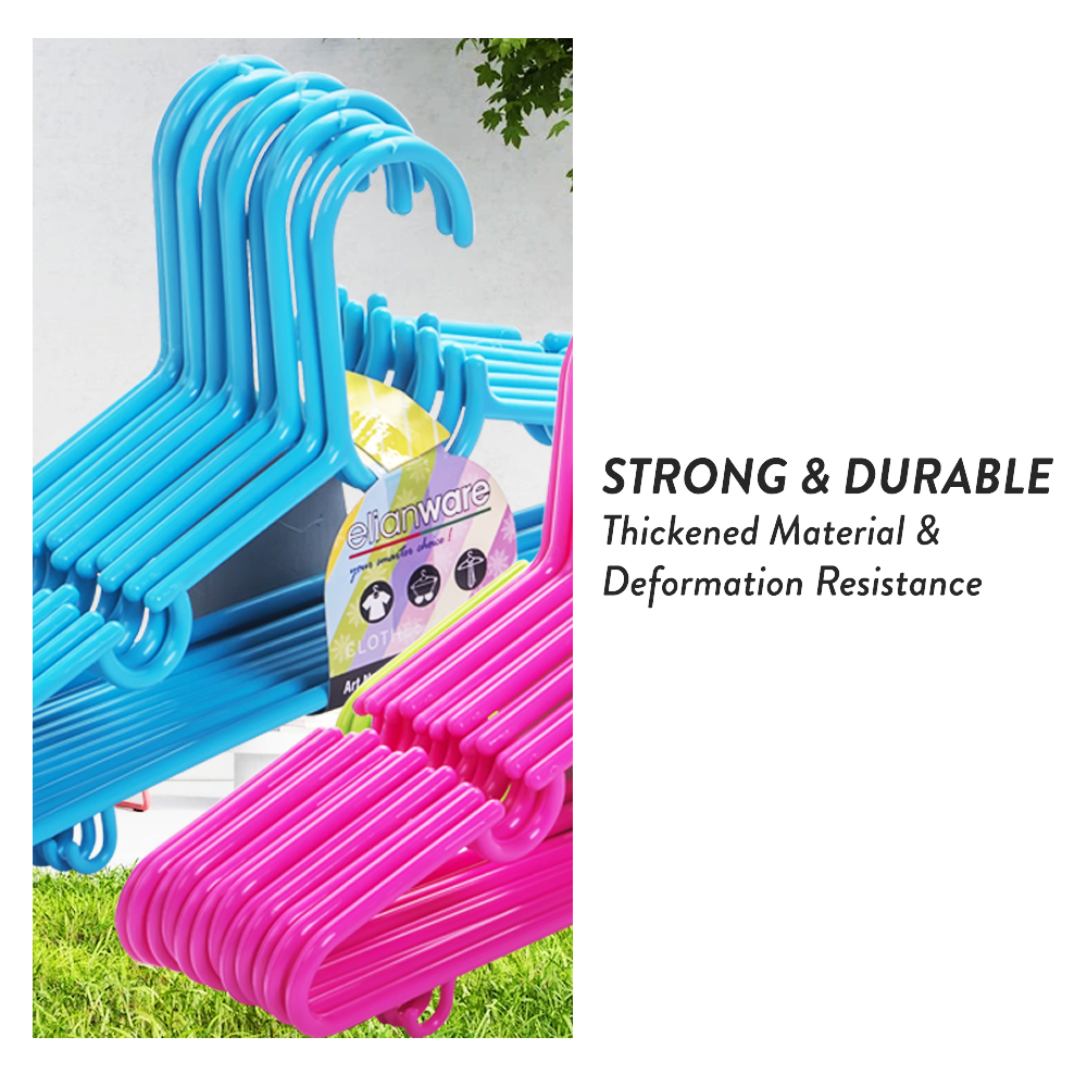 Elianware 12PCS Kids Hanger Baju Penyangkut Tudung with Side Hook