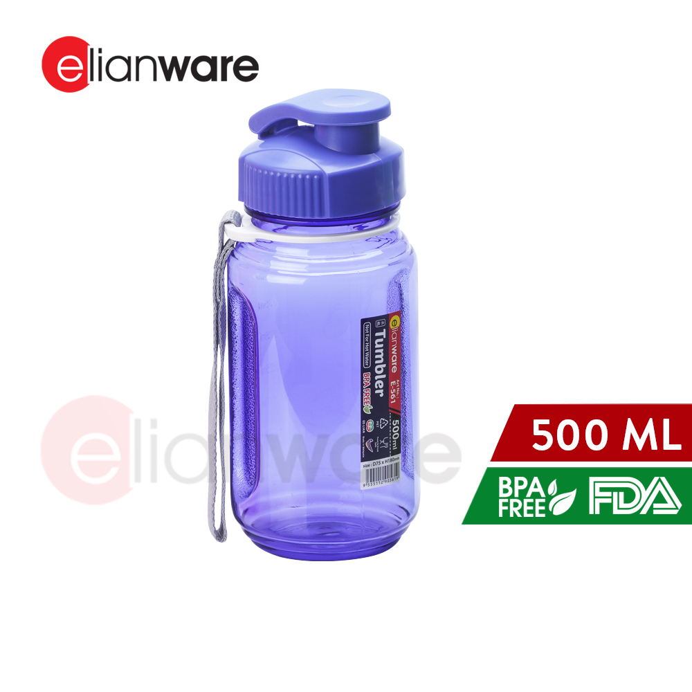 Elianware Outdoor Strap Portable Hydration Beverage PET BPA Free Water Bottle (500ML & 1L)