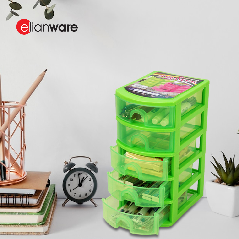 Elianware 3/4/5 Tiers Office Desk Drawers Stationery Storage Organization