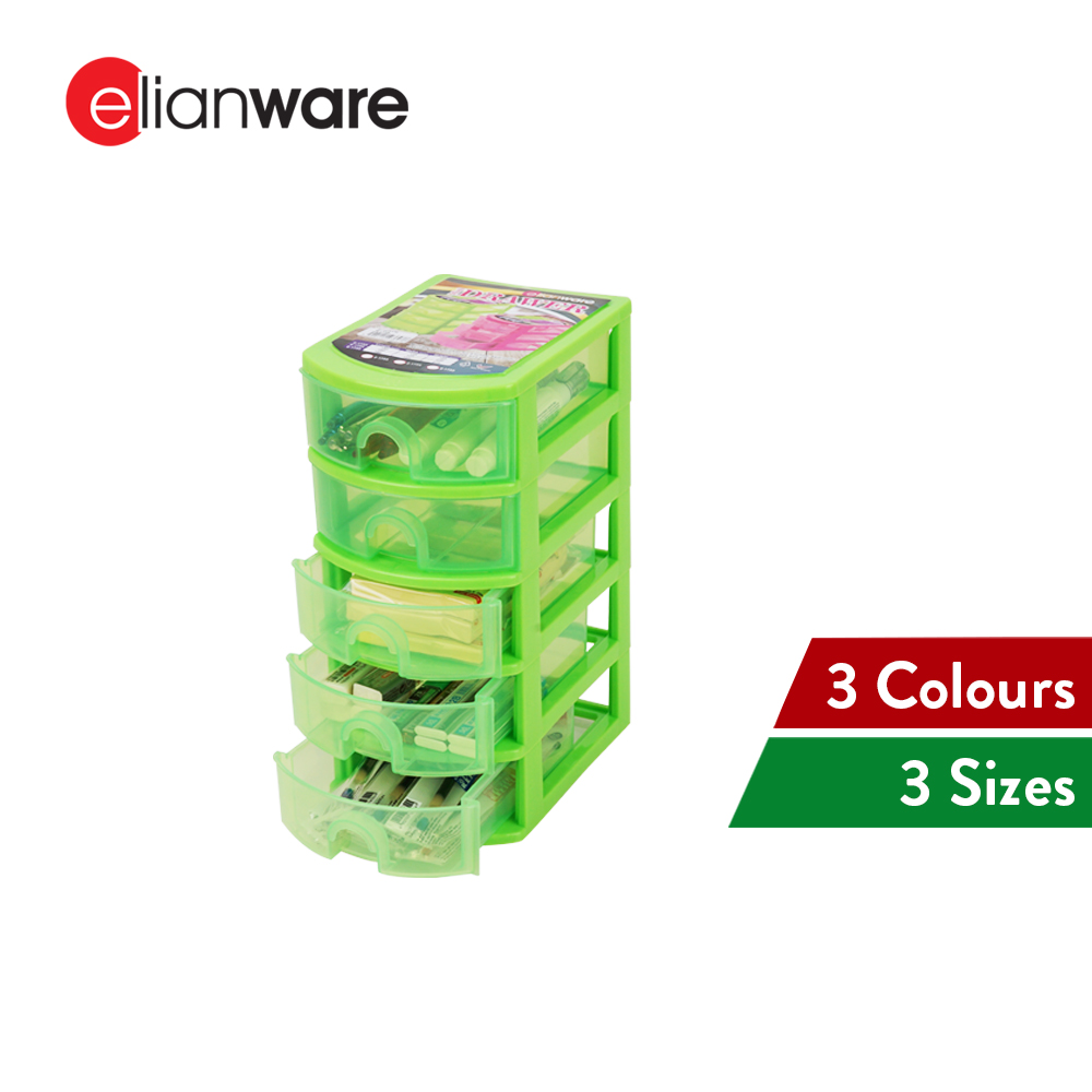 Elianware 3/4/5 Tiers Office Desk Drawers Stationery Storage Organization
