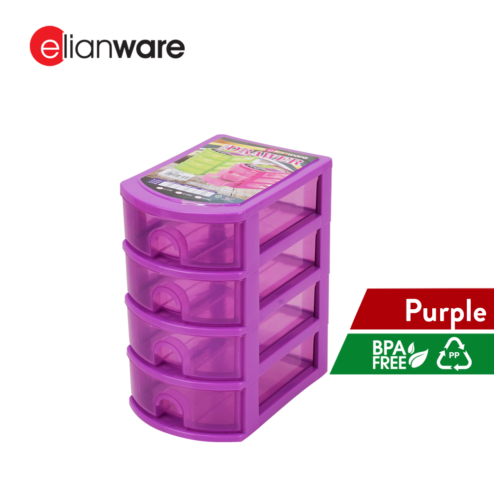Elianware 3/4/5 Tiers Office Desk Drawers Stationery Storage Organization