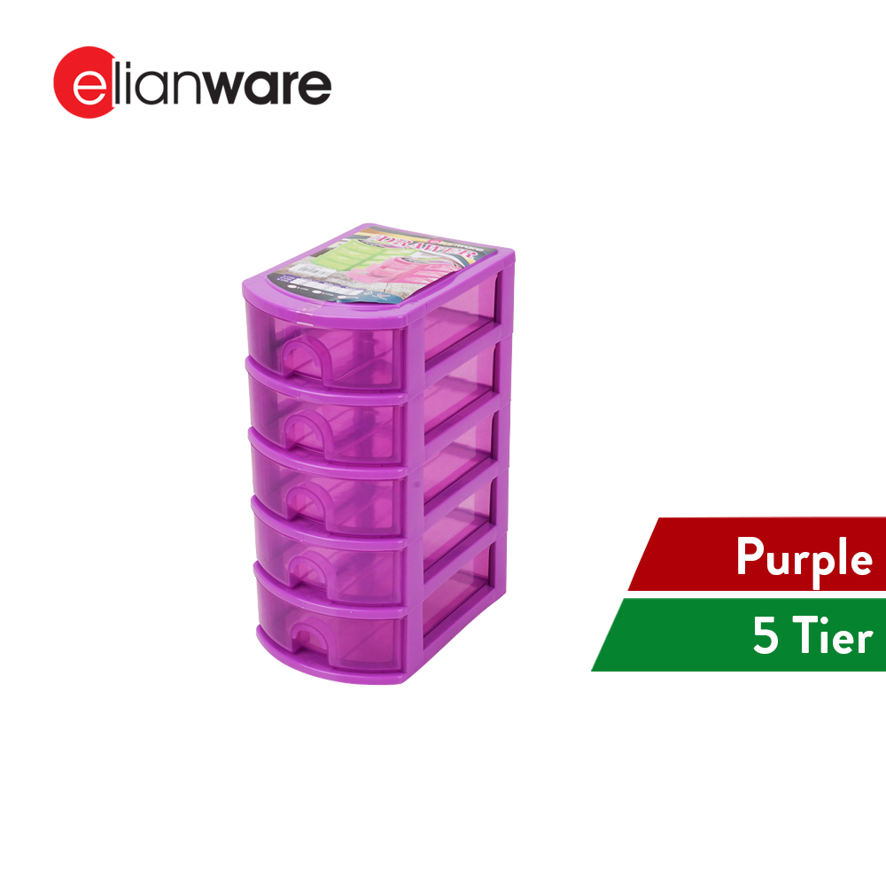 Elianware 3/4/5 Tiers Office Desk Drawers Stationery Storage Organization