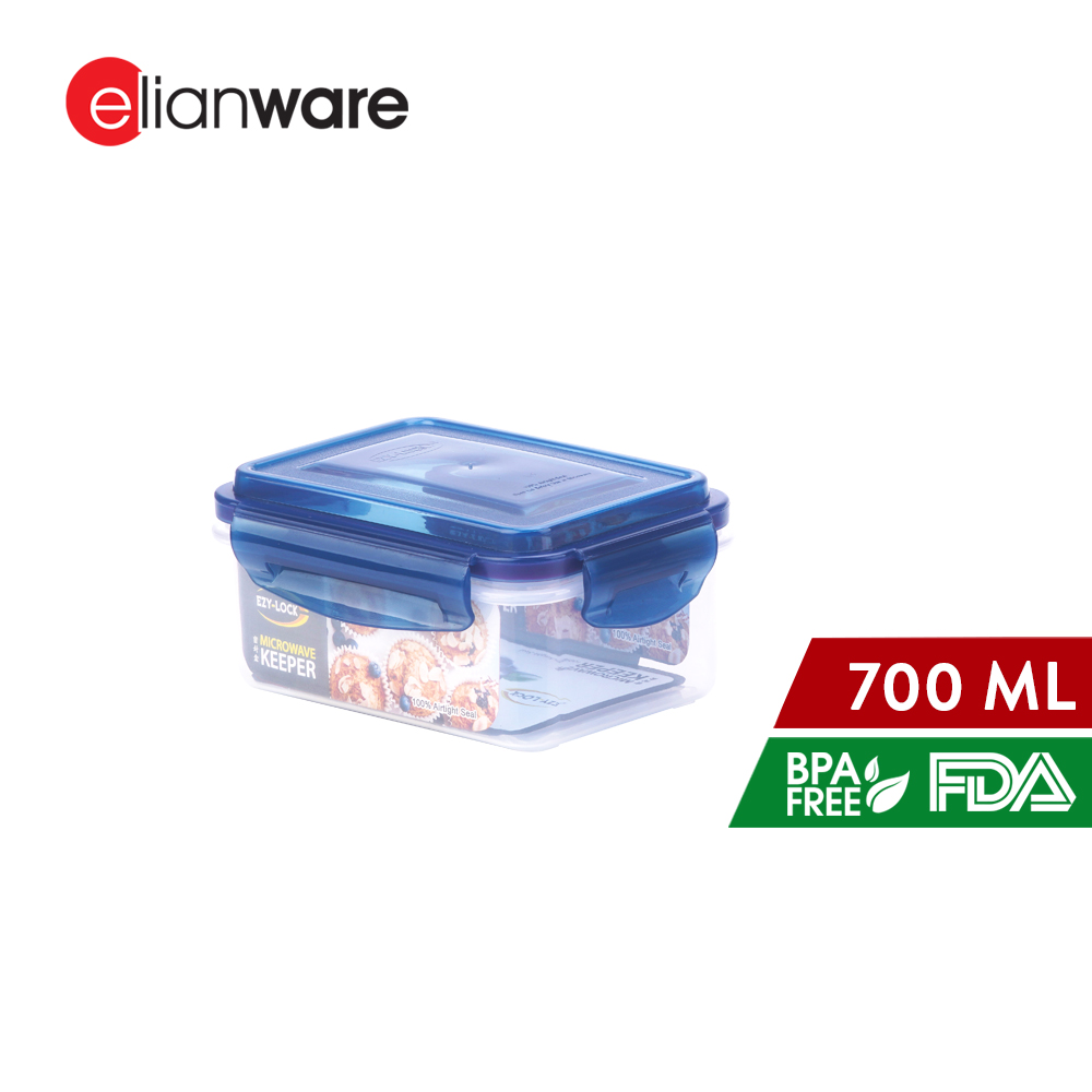 Elianware 1PC/4PCS Ezy-Lock Premium Microwavable Food Container Storage Bekas Makanan