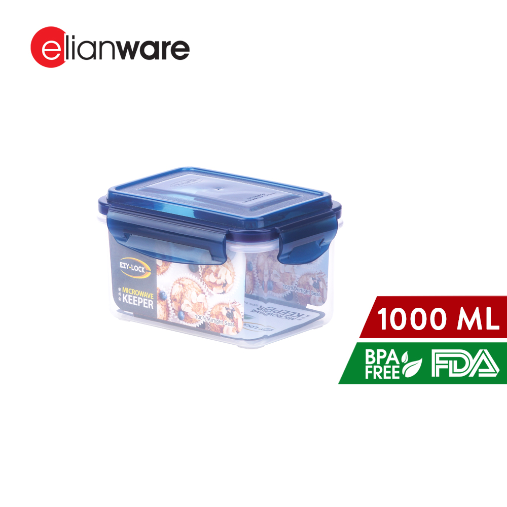 Elianware 1PC/4PCS Ezy-Lock Premium Microwavable Food Container Storage Bekas Makanan