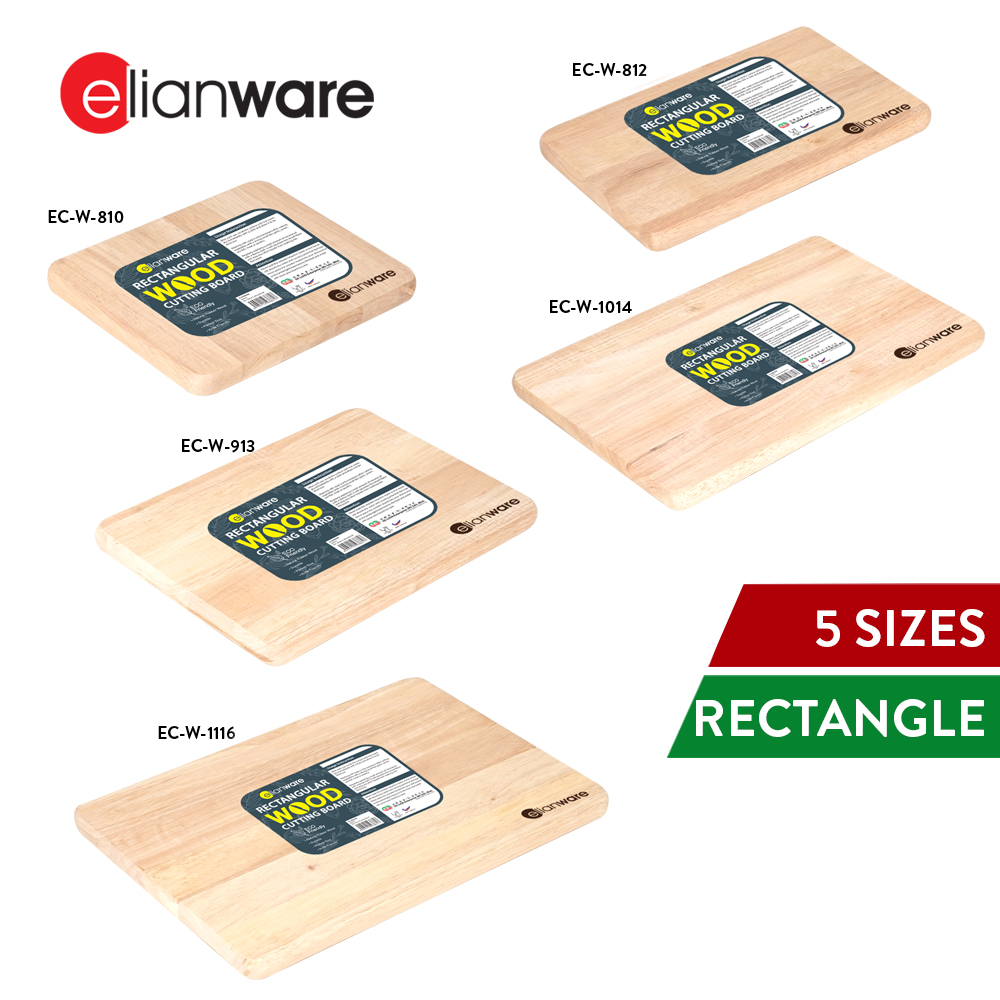 Elianware Rectangular Sturdy Chopping Board Thick Cutting Board Papan Pemotong