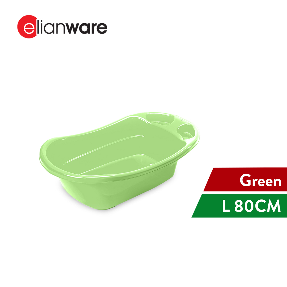 Elianware Baby Bath Tub Bayi Tub Compartment Holder with Silicone Stopper