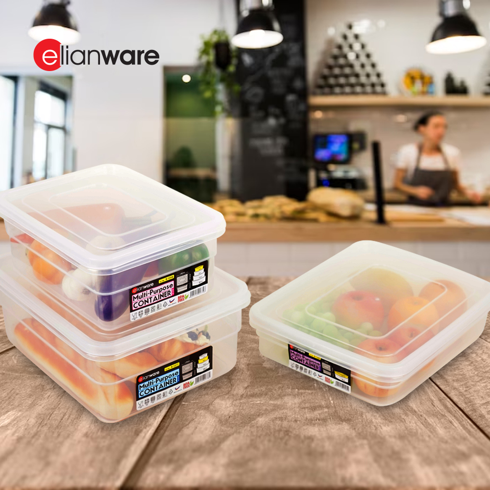 Elianware 1PC/3PCS 8LTR Plastic Drawer Food Storage Stackable Cabinet Basket