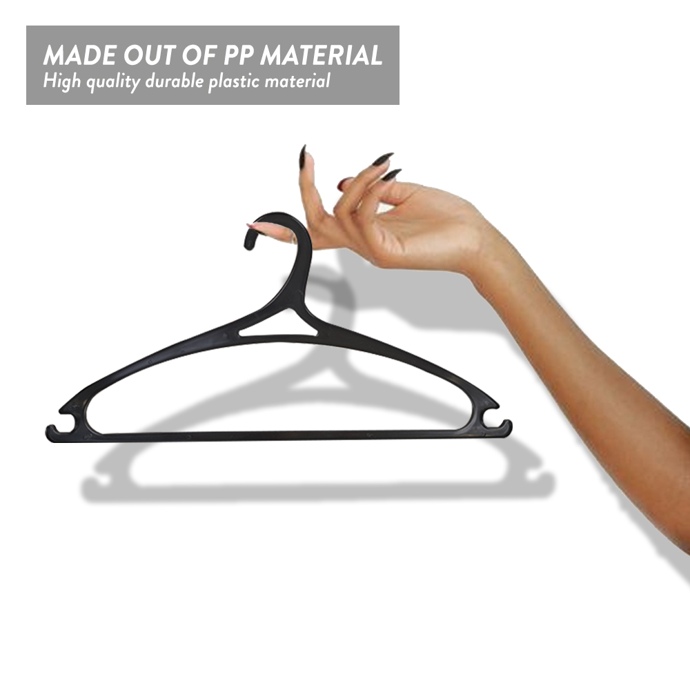 Elianware 6PCS SET Adult Clothes Hanger Plastic Hanger Baju Stackable Penyangkut
