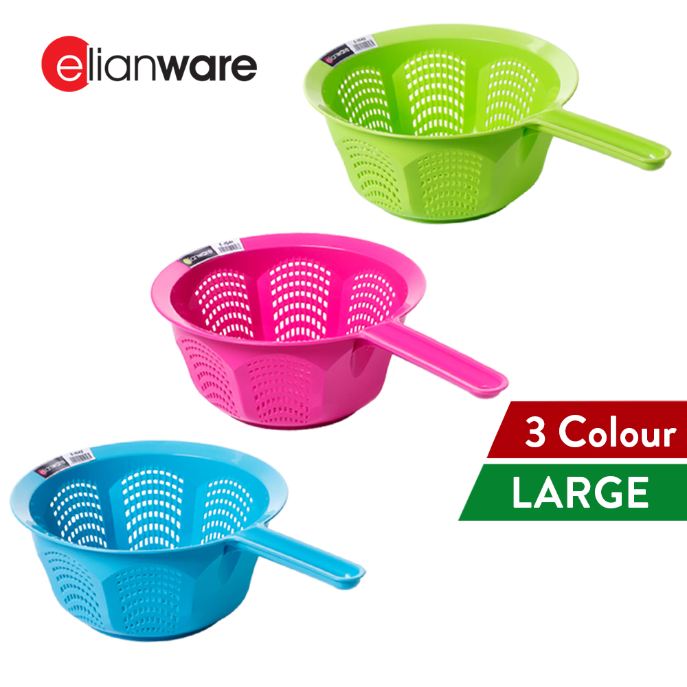 Elianware Food Colander Drainer Sieve Basket Penapis Makanan with Handle