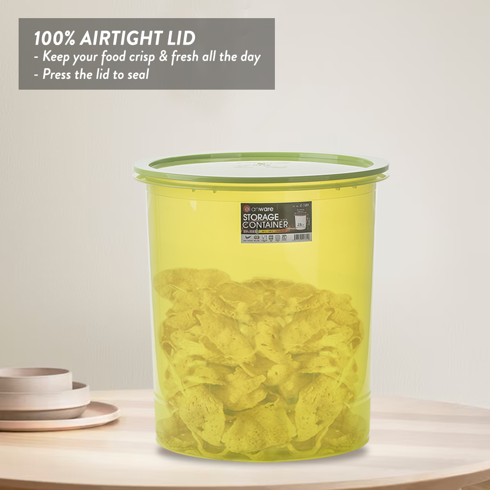 Elianware 18Ltr/23Ltr Keropok Airtight Storage Container Food Rice Storage Box