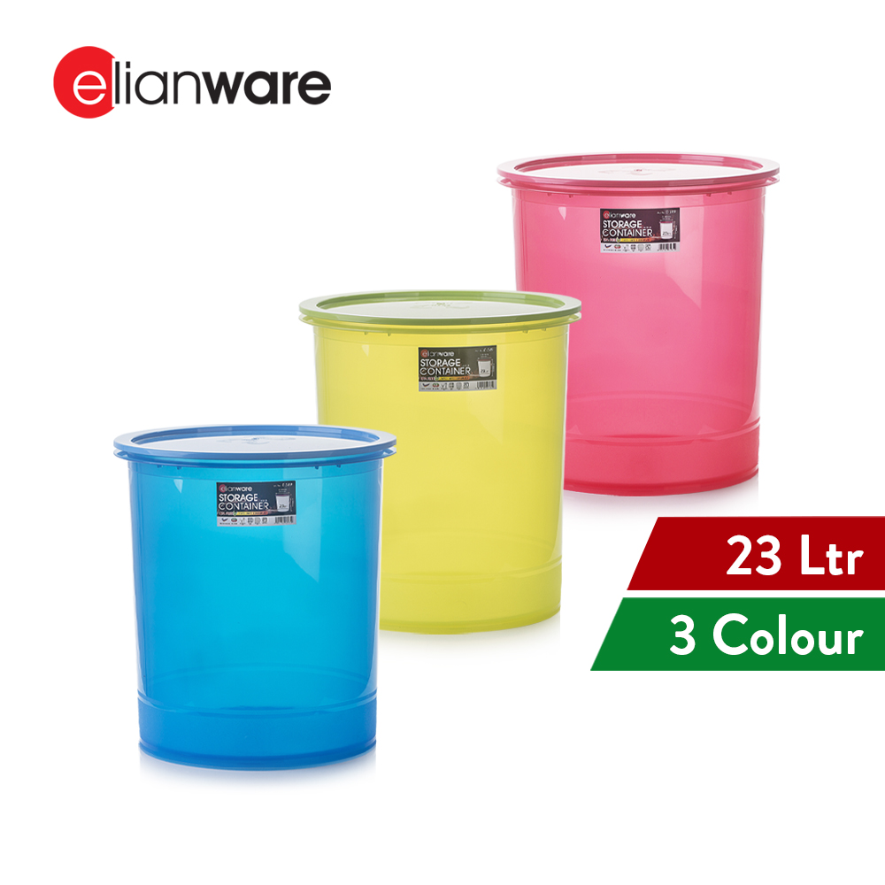 Elianware 18Ltr/23Ltr Keropok Airtight Storage Container Food Rice Storage Box