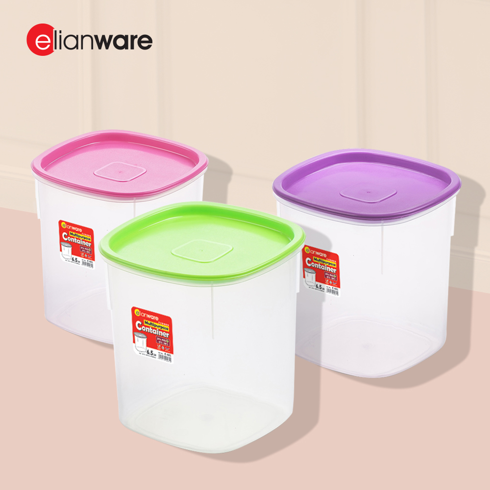 Elianware 1PC/3PCS 26Ltr Airtight Food Container Rice Storage Box Tong Air