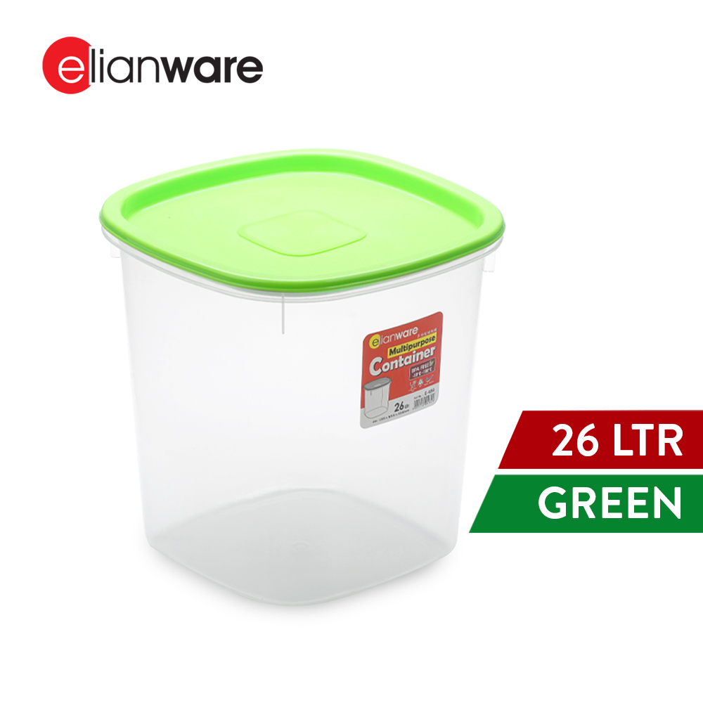 Elianware 1PC/3PCS 26Ltr Airtight Food Container Rice Storage Box Tong Air