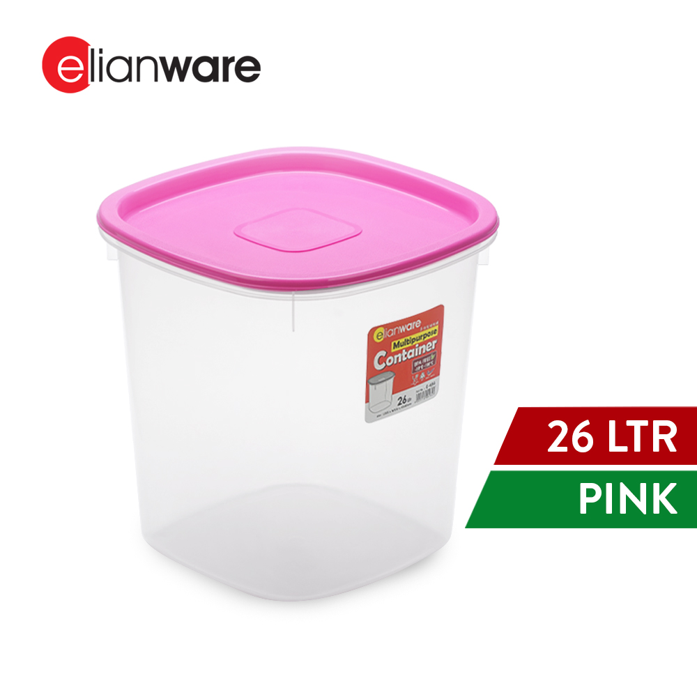 Elianware 1PC/3PCS 26Ltr Airtight Food Container Rice Storage Box Tong Air