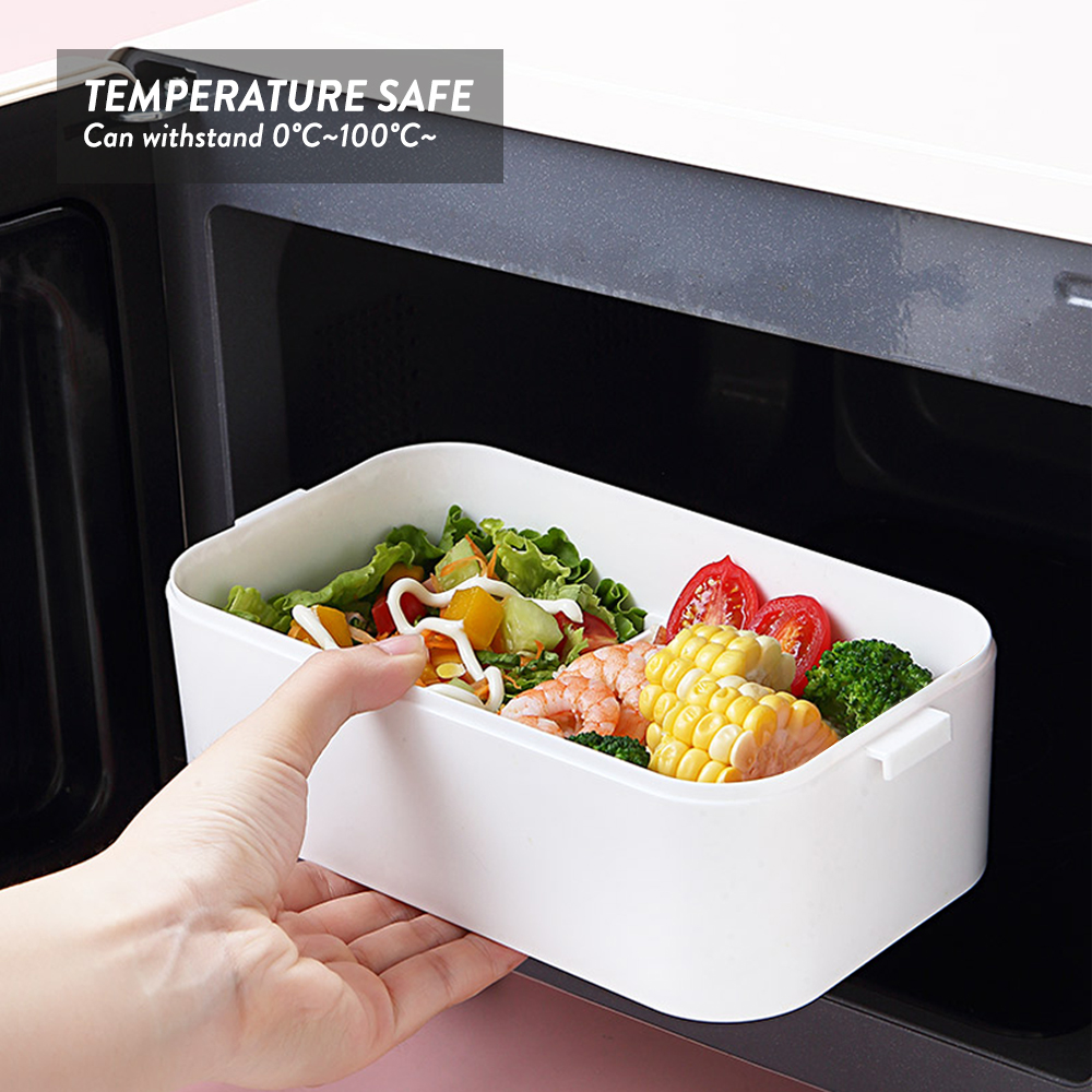 Elianware 1/2 Layers Bento Lunch Box Rectangular Modern Airtight Bekas Makanan