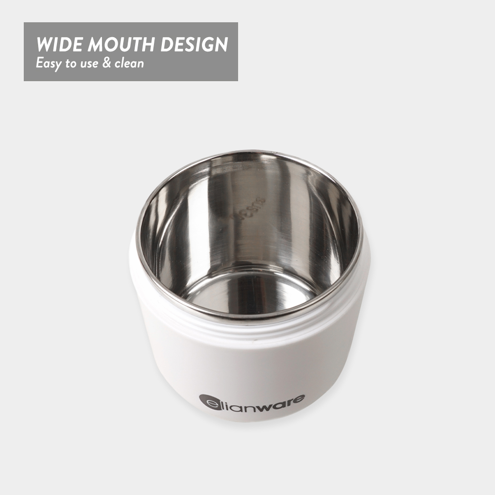 Elianware 540ML 304 Stainless Steel Thermal Soup Lunch box Food Container Dessert Bekas Makanan dengan Handle