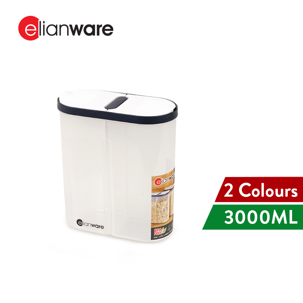 Elianware 3Ltr Cereal Dispenser Pasta Rice Snacks Food Storage Box Bekas Simpanan Makanan Kering