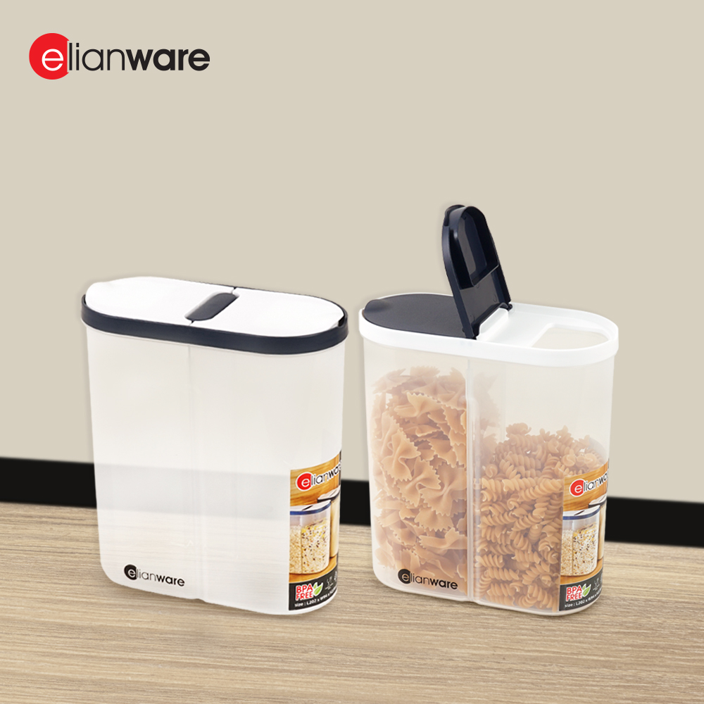 Elianware 3Ltr Cereal Dispenser Pasta Rice Snacks Food Storage Box Bekas Simpanan Makanan Kering