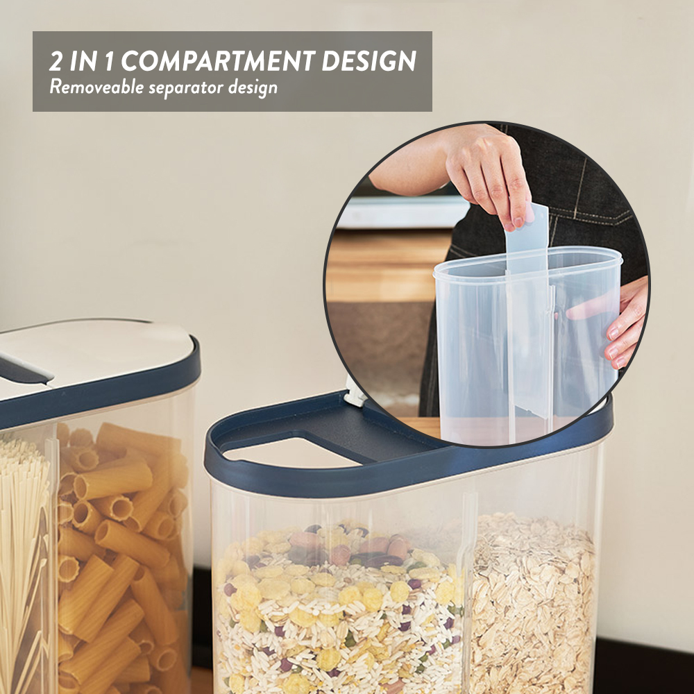 Elianware 3Ltr Cereal Dispenser Pasta Rice Snacks Food Storage Box Bekas Simpanan Makanan Kering