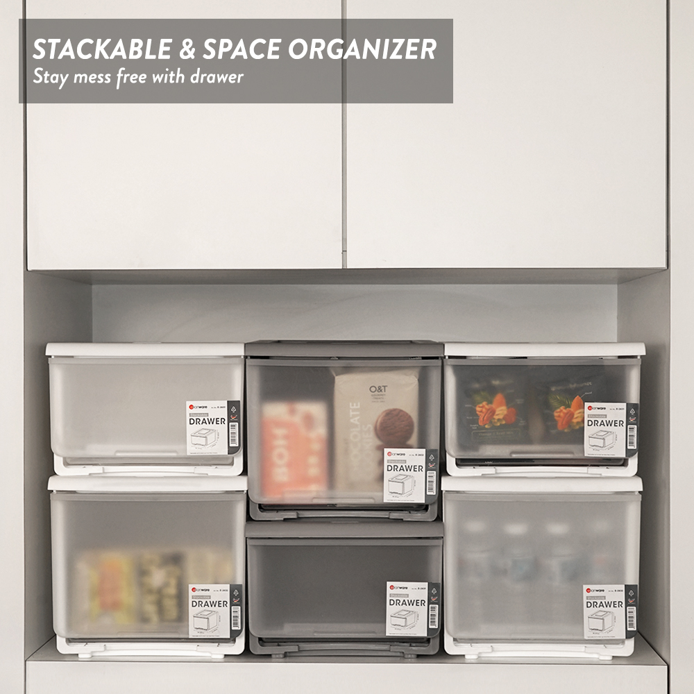 Elianware A4 Size Stackable High Drawer Almari Shoes Toys Snacks Storage Box
