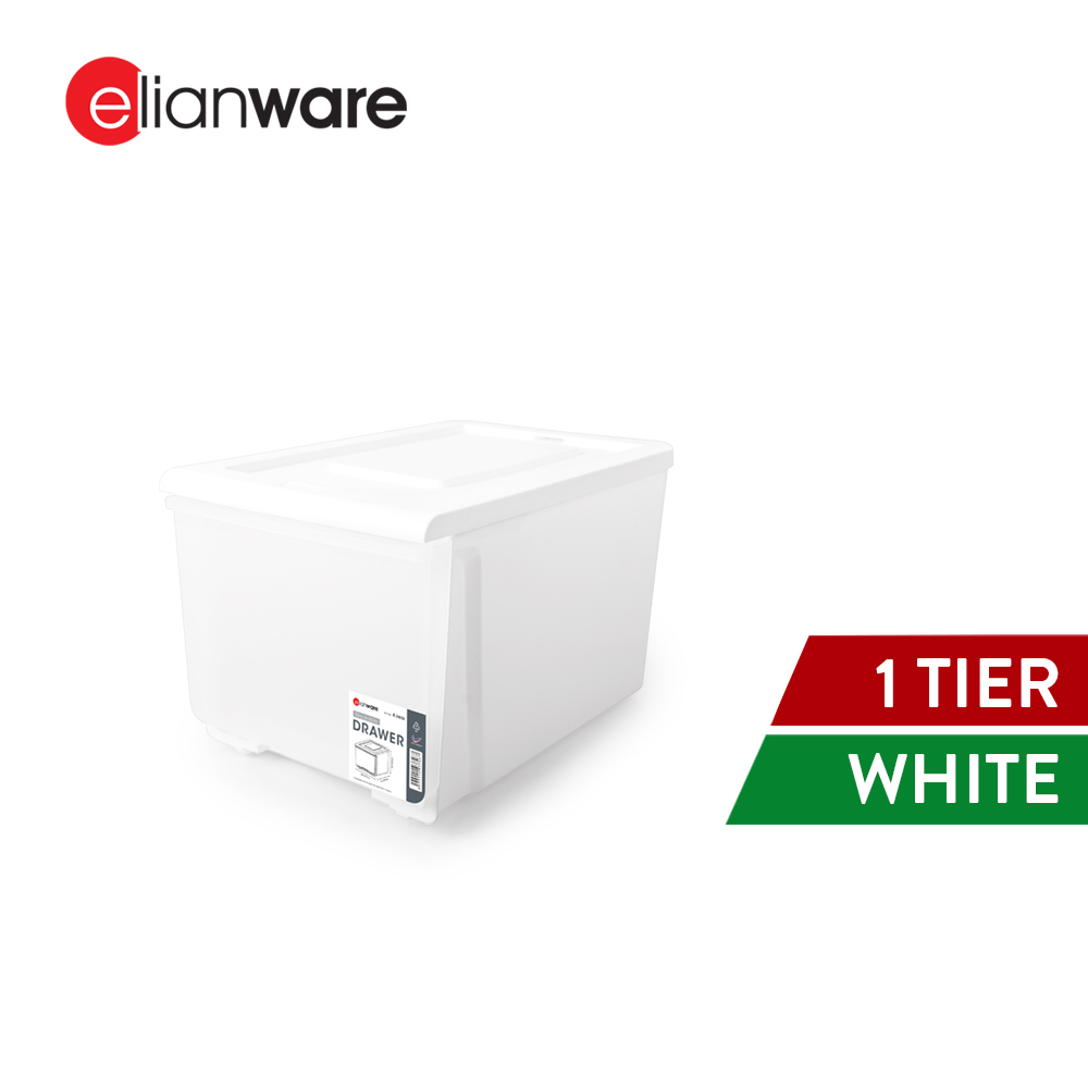 Elianware A4 Size Stackable High Drawer Almari Shoes Toys Snacks Storage Box