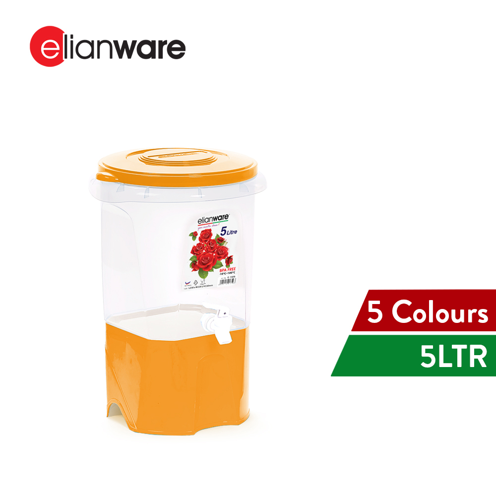 Elianware 5Ltr Jamuan Water Dispenser Hot & Cold Beverages Bekas Air Tong with Faucet & Stand