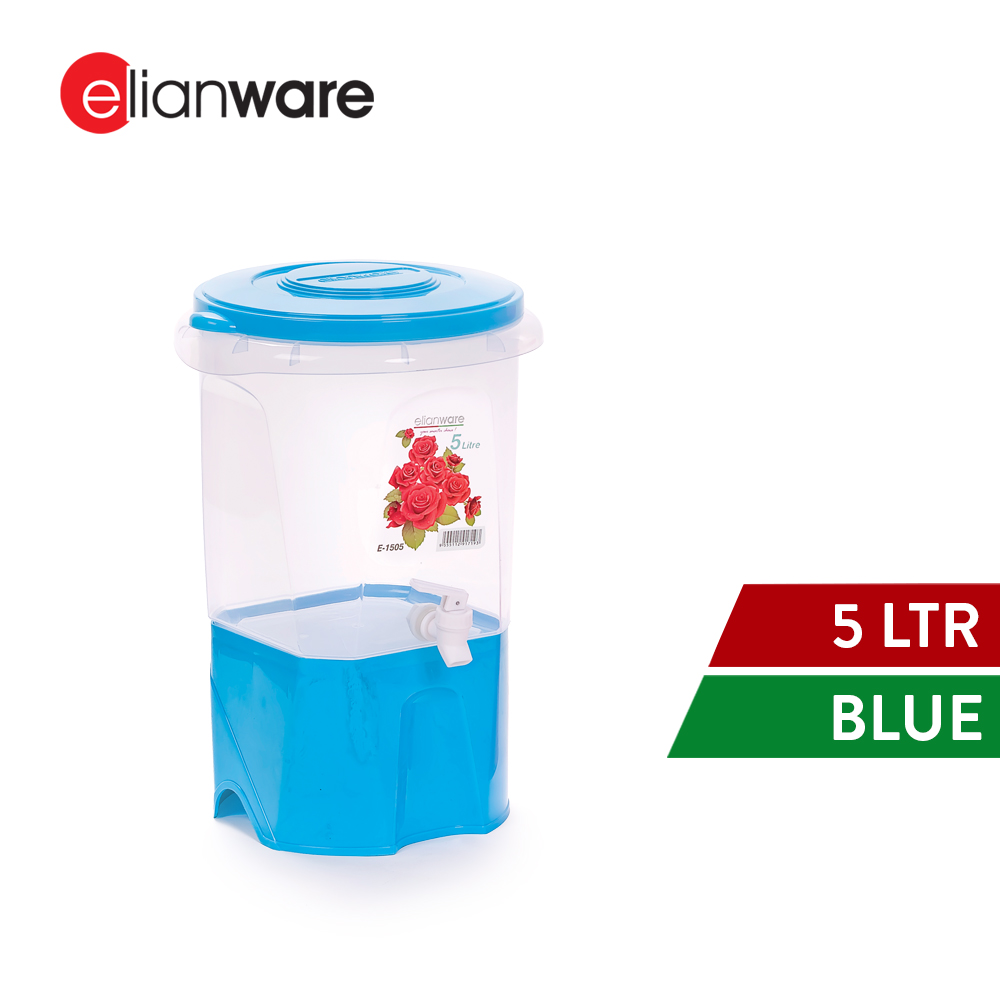 Elianware 5Ltr Jamuan Water Dispenser Hot & Cold Beverages Bekas Air Tong with Faucet & Stand