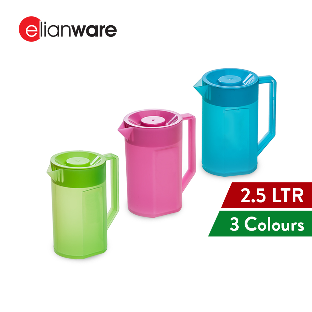 Elianware Fridge Water Jug Air Panas Juice Cold Beverage Jug (1.5Ltr/2.5Ltr/4Ltr)