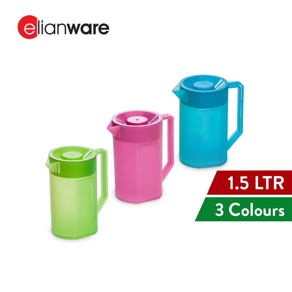 Elianware Fridge Water Jug Air Panas Juice Cold Beverage Jug (1.5Ltr/2.5Ltr/4Ltr)