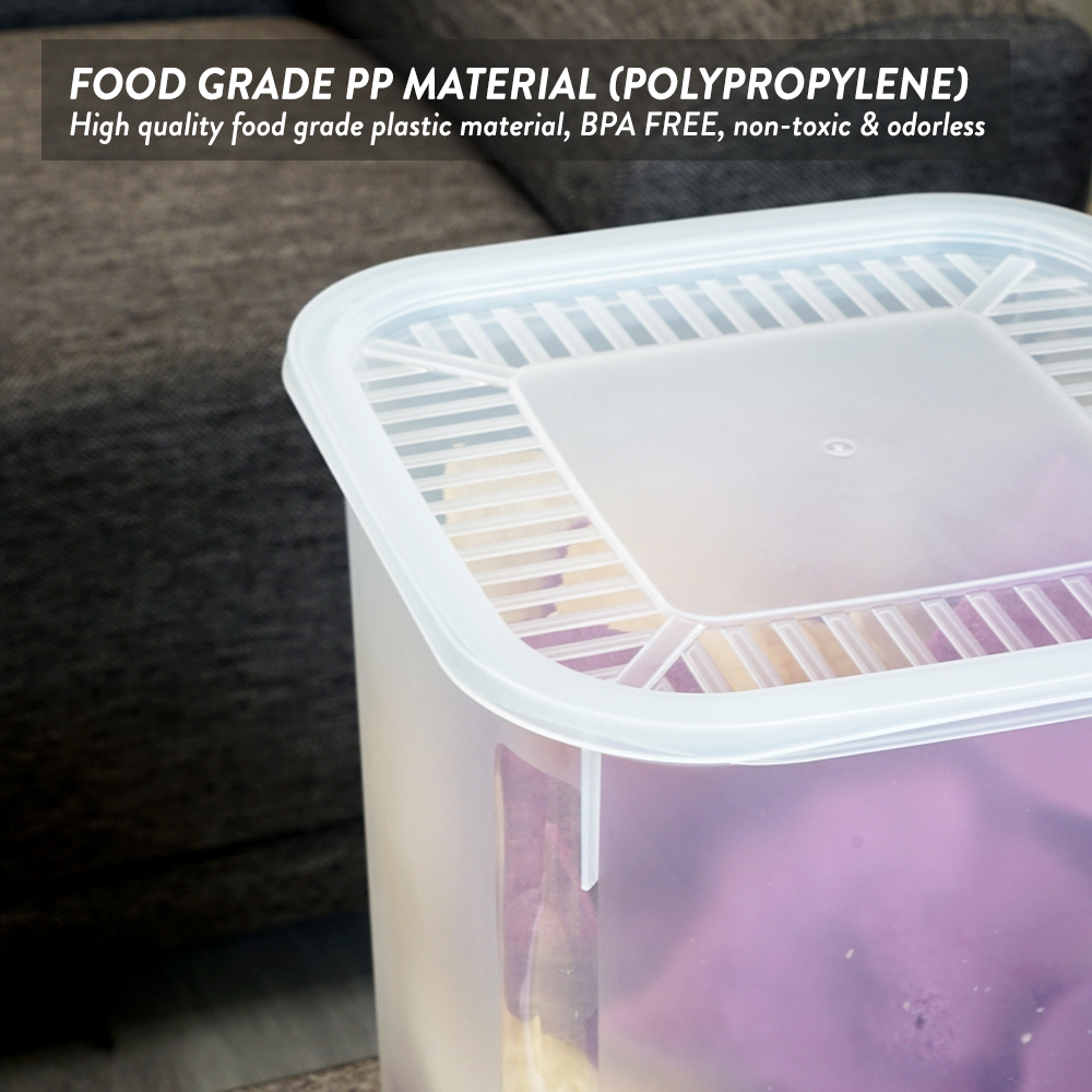 Elianware 1PC/3PCS 9Ltr Airtight Food Container Kerepek Snacks Storage Bekas Kedap