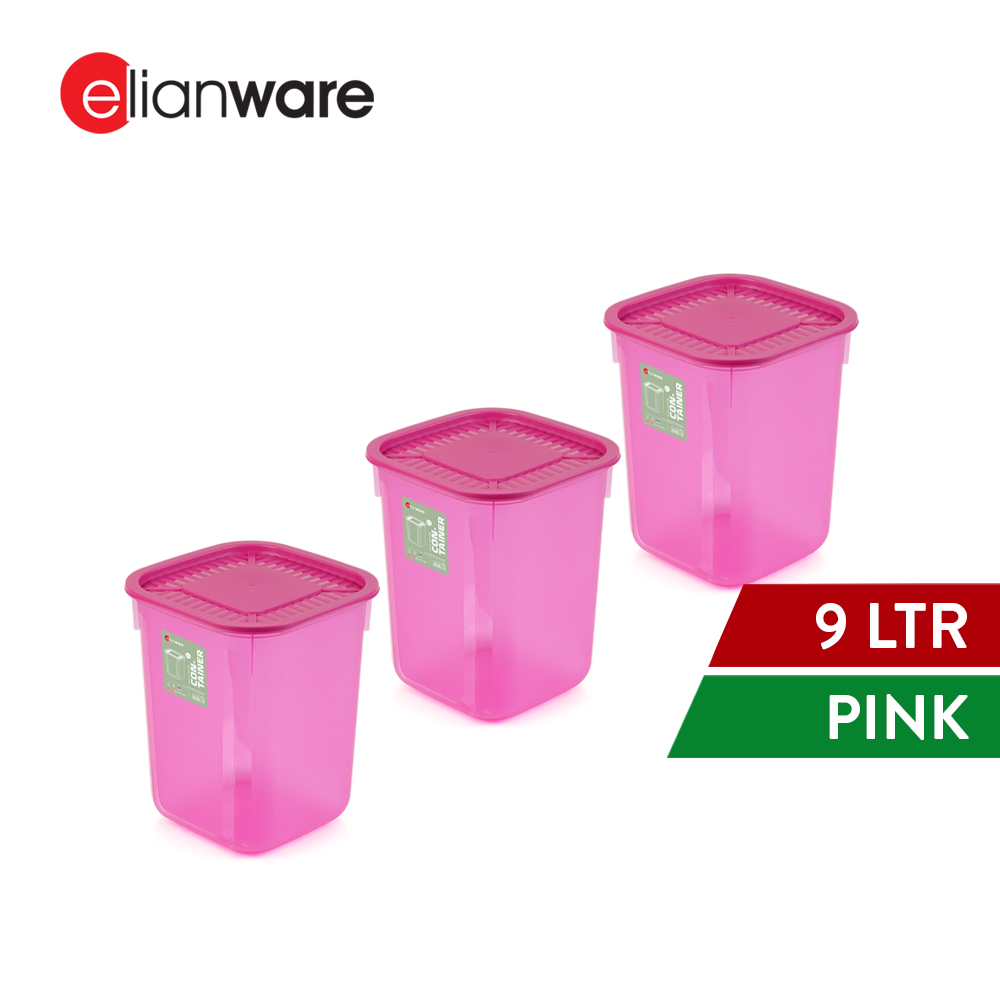 Elianware 1PC/3PCS 9Ltr Airtight Food Container Kerepek Snacks Storage Bekas Kedap