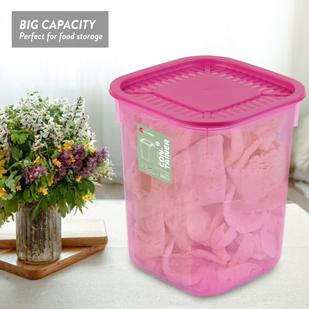 Elianware 1PC/3PCS 14Ltr Large Airtight Container Bekas Beras Keropok Rice Storage