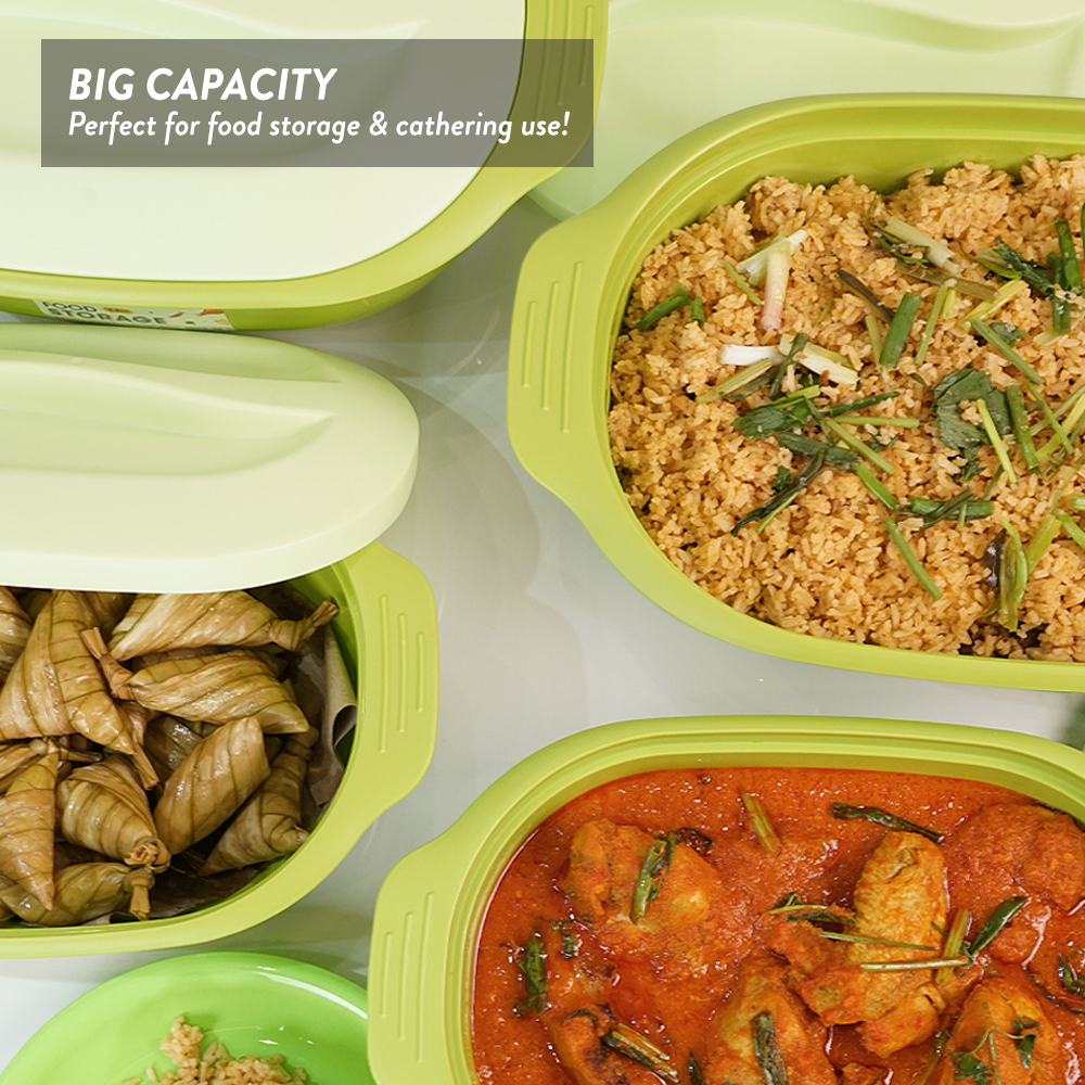 Elianware 1PC/4PCS Tray Makanan Serving Tray With Cover Party Buffet Bekas Kuih Lauk