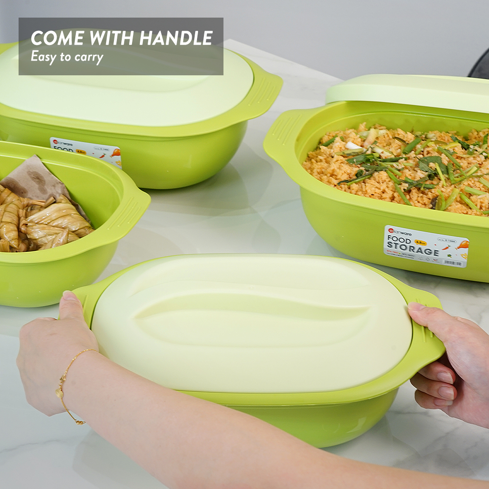 Elianware 1PC/4PCS Tray Makanan Serving Tray With Cover Party Buffet Bekas Kuih Lauk