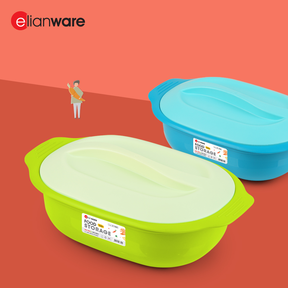 Elianware 1PC/4PCS Tray Makanan Serving Tray With Cover Party Buffet Bekas Kuih Lauk