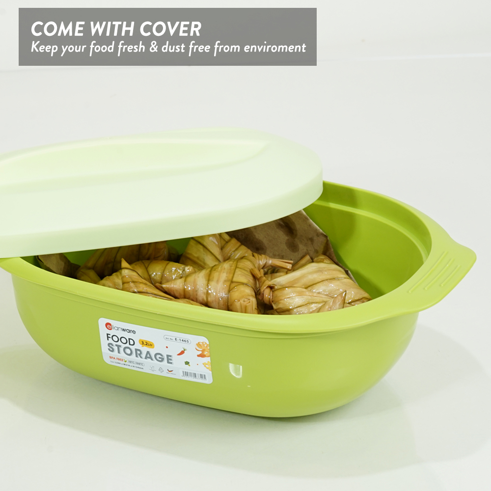 Elianware 1PC/4PCS Tray Makanan Serving Tray With Cover Party Buffet Bekas Kuih Lauk
