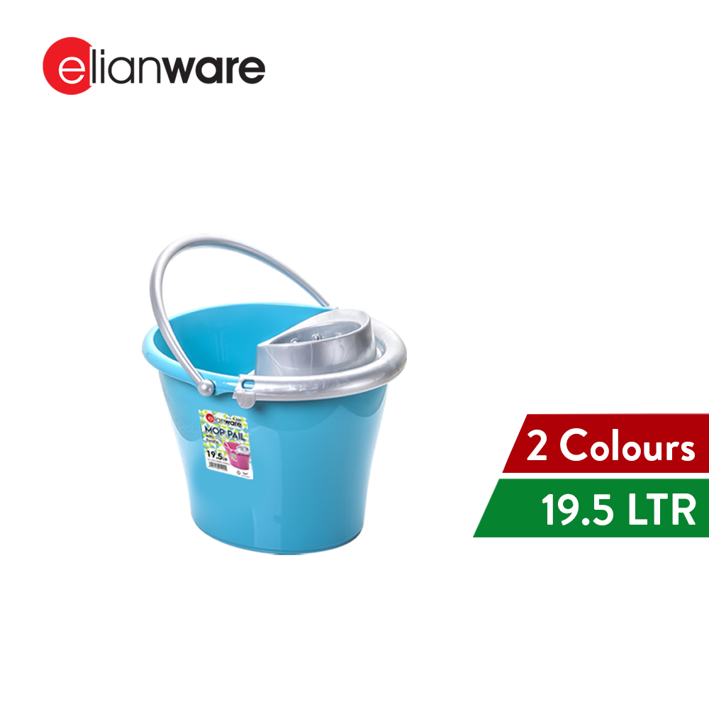 Elianware Large Home Mop Lantai Pail Mop Bucket with Wheels & Handle