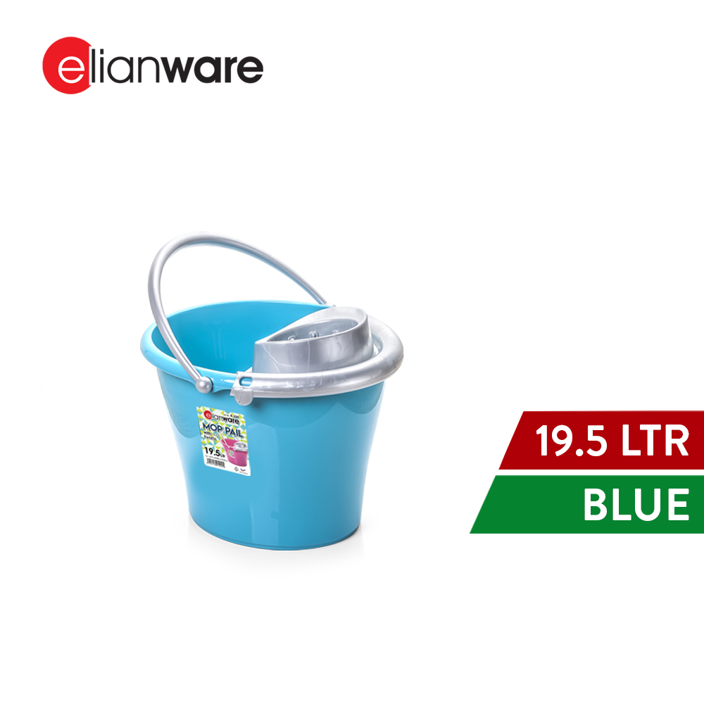Elianware Large Home Mop Lantai Pail Mop Bucket with Wheels & Handle