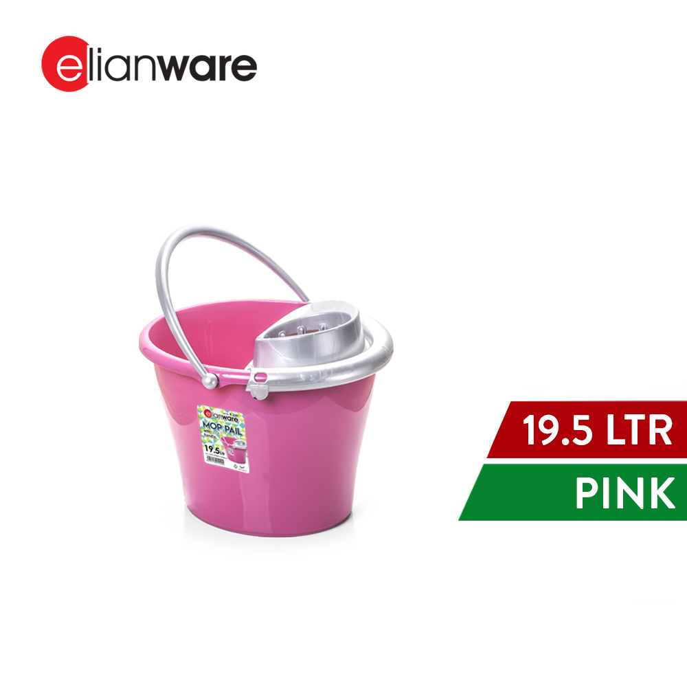 Elianware Large Home Mop Lantai Pail Mop Bucket with Wheels & Handle