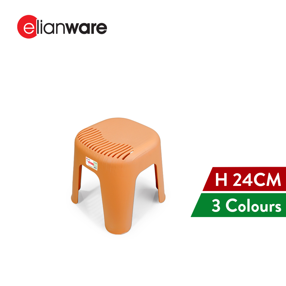 Elianware High Quality Kids Chair Stool Durable Kerusi Budak Plastic Chair(H 24cm)