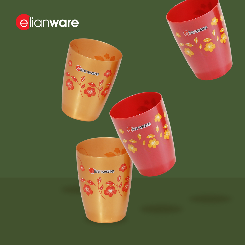 Elianware Edisi Raya 300ML Cup Cawan Plastik BPA Free (6PCS)